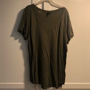 Olive green V-neck T-shirt from torrid